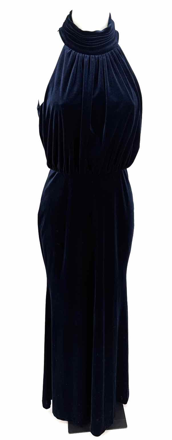 Size 8 ELIZA J Navy Velour Dress