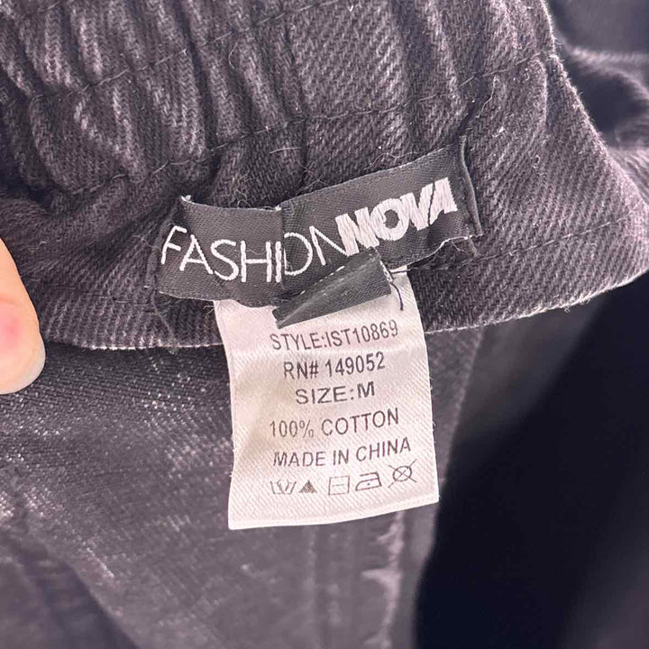 Size M FASHION NOVA Black Denim 2 PC Dress