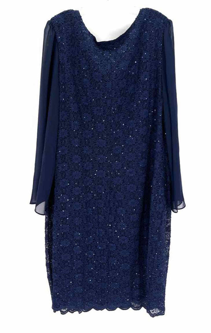 Size 22 CONNECTED APPAREL Navy Lace Dress