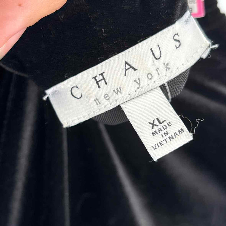 Size XL CHAUS Black Velvet Dress