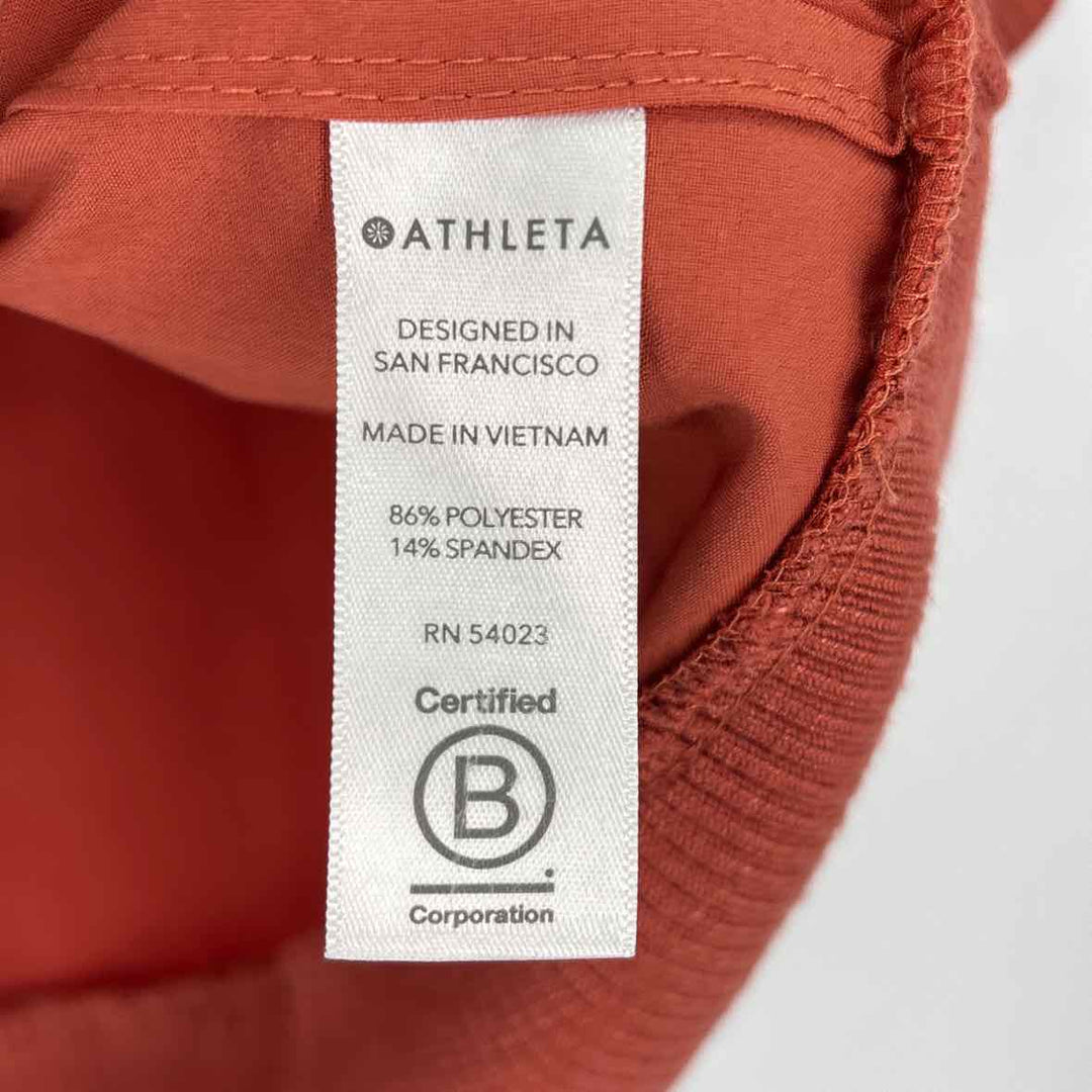 Size M Athleta Pumpkin Nylon Shirt