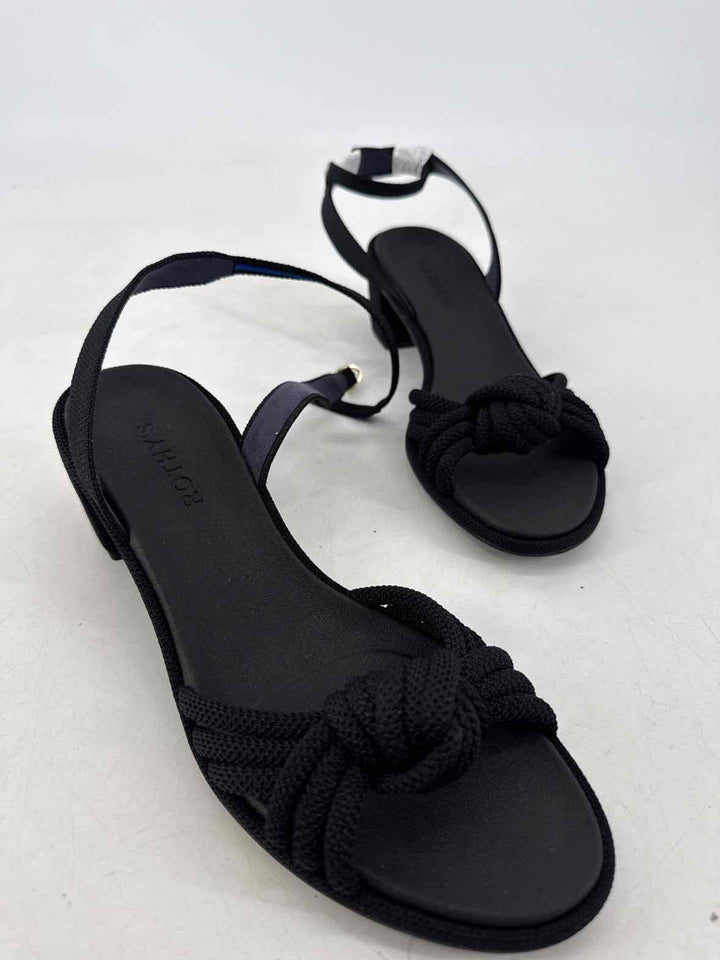 Shoe Size 9 ROTHY'S Black Knit Sandals