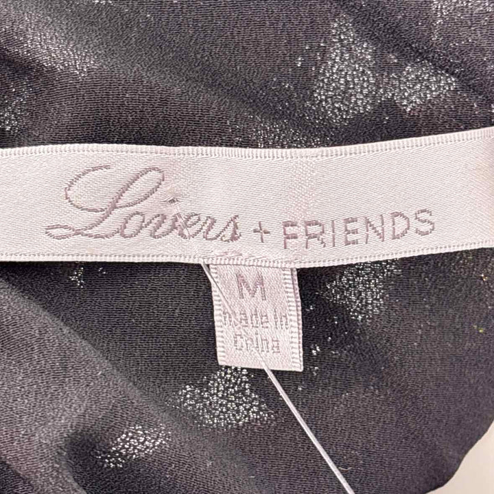 Size M LOVERS & FRIENDS Black Sequined Dress