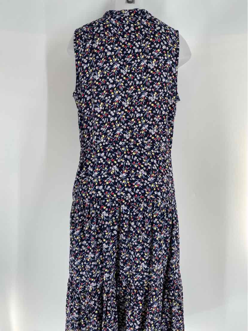 Size L CHAPS Navy Dress