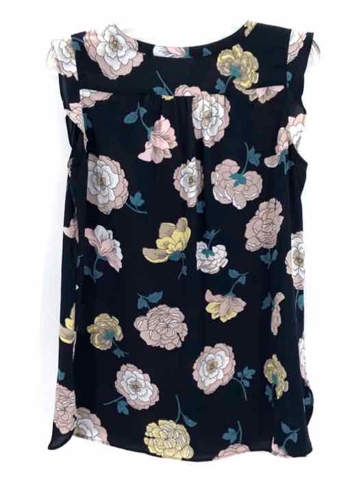 Size S/M LOFT Black Print Shirt