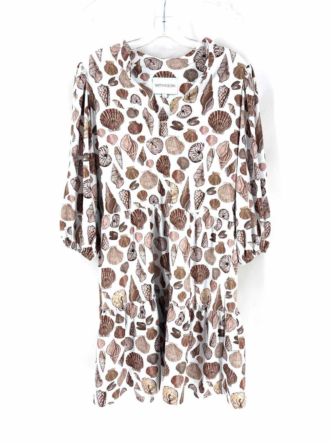 Size L White Print Dress