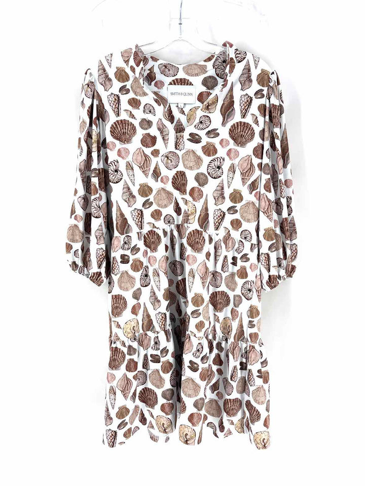 Size L White Print Dress