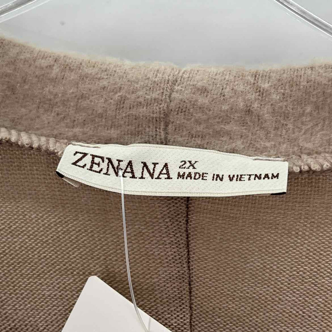 Size 2X ZENANA Brown Sweater