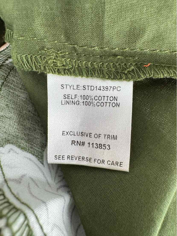 Size M SUGARLIPS Green Print Dress
