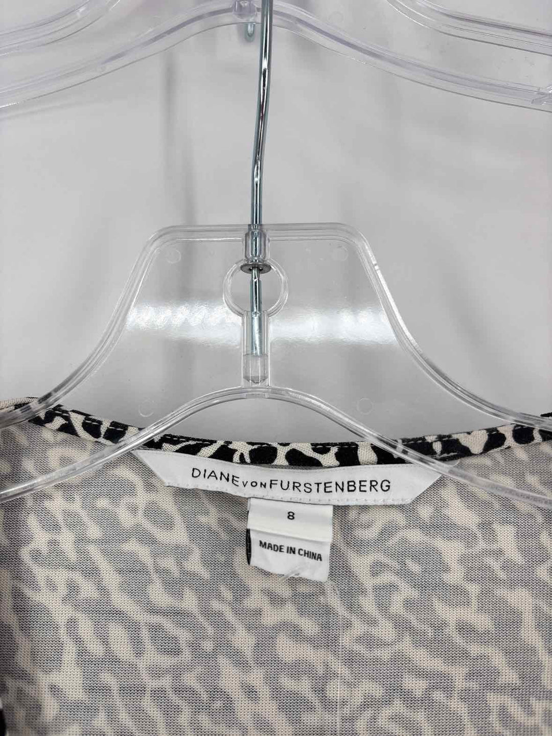 Size 8 DIANE VON FURSTENBERG Black/White Dress