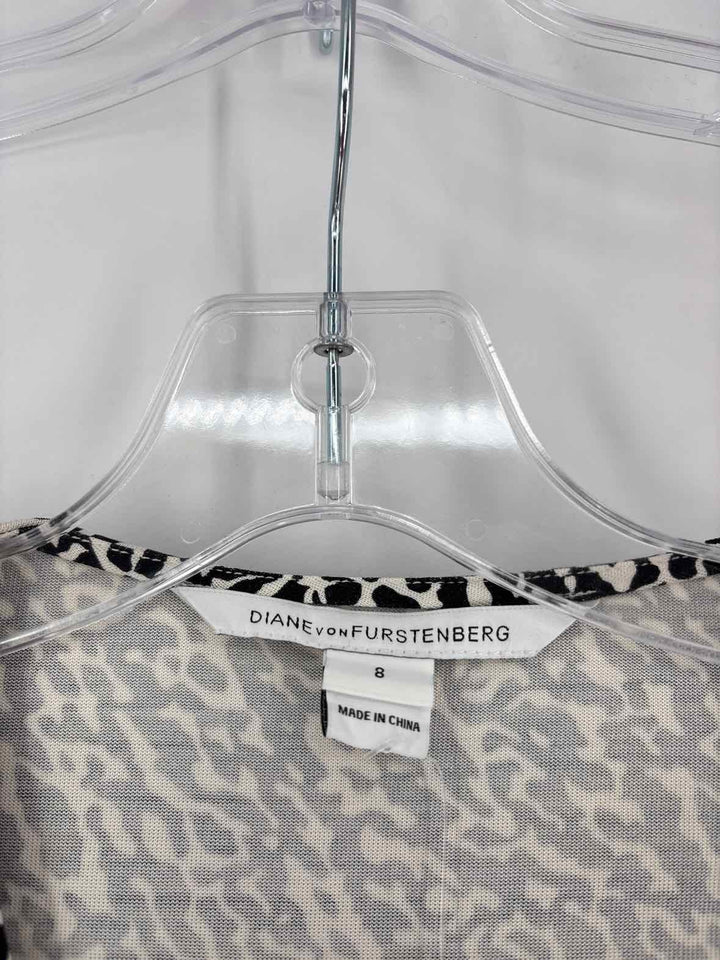 Size 8 DIANE VON FURSTENBERG Black/White Dress