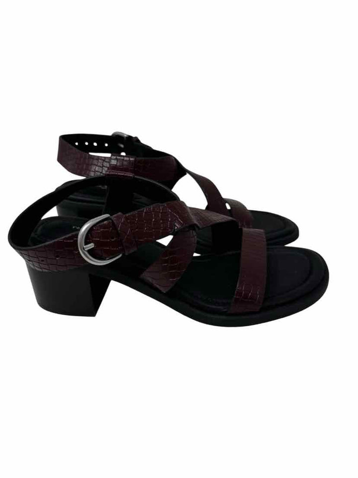 Shoe Size 39 RAG & BONE Burgundy Leather Sandals