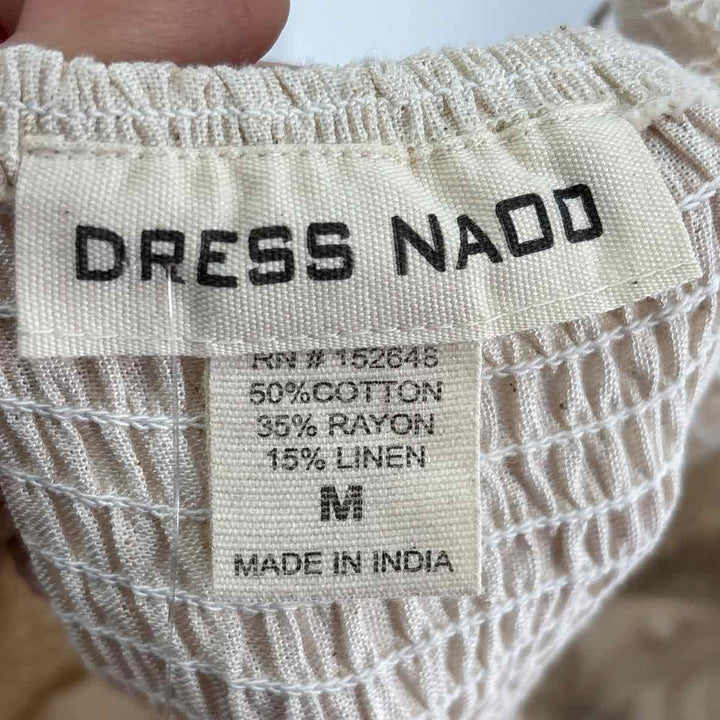 Size M Beige Cotton Dress