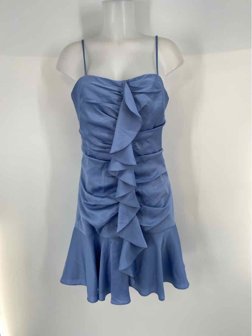 Size M KEEPSAKE Blue Sateen Dress