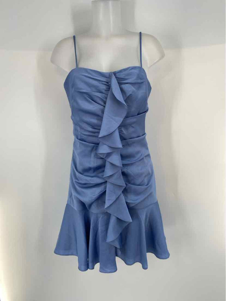 Size M KEEPSAKE Blue Sateen Dress