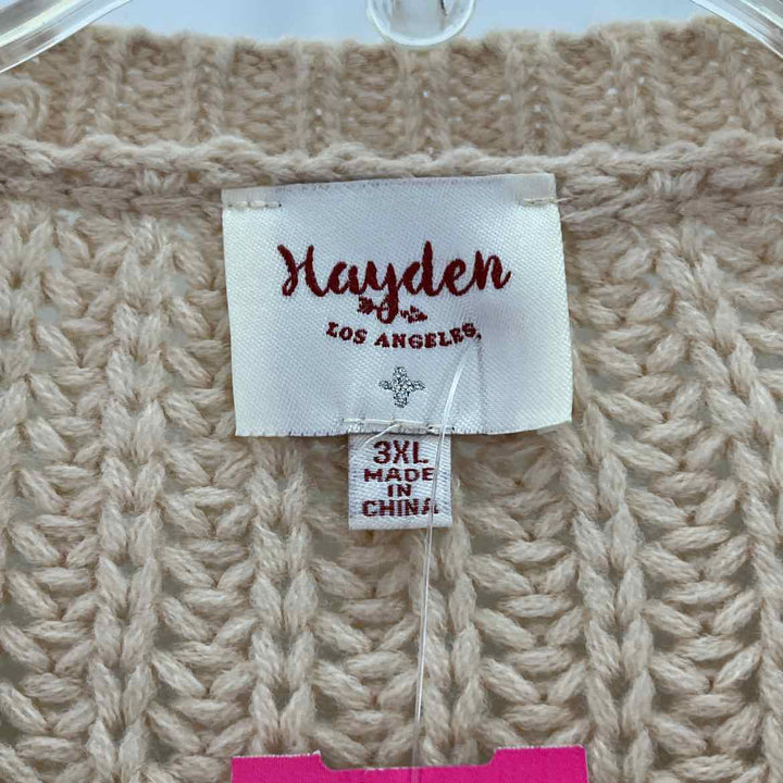 Size 3X HAYDEN Cream Sweater