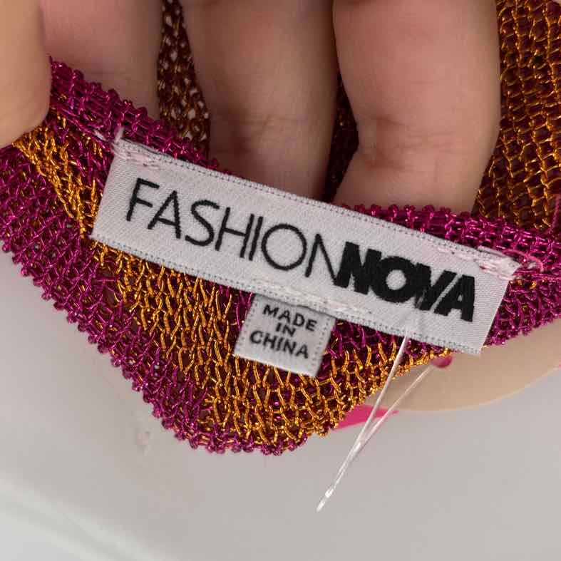 Size M FASHION NOVA Multi-Color Knit Dress