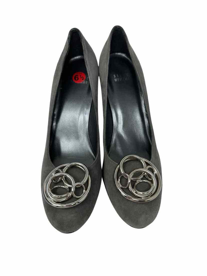 Shoe Size 6.5 Stuart Weitzman Gray Suede Pumps