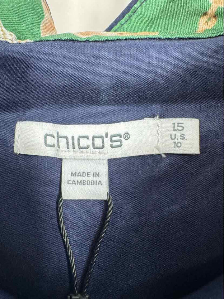 Size 10 Chico's Navy Shirt