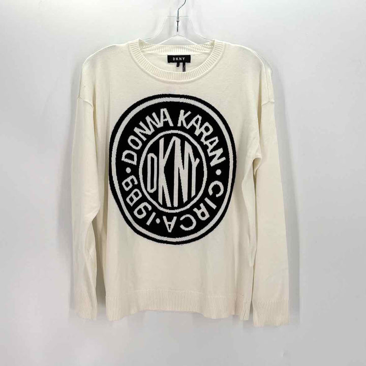 Size S DONNA KAREN Ivory Knit Sweater