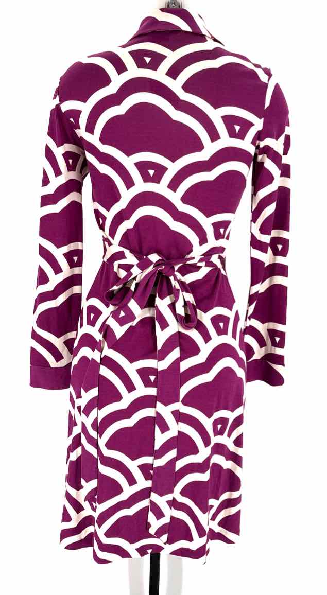 Size 8 DIANE VON FURSTENBERG Purple Dress
