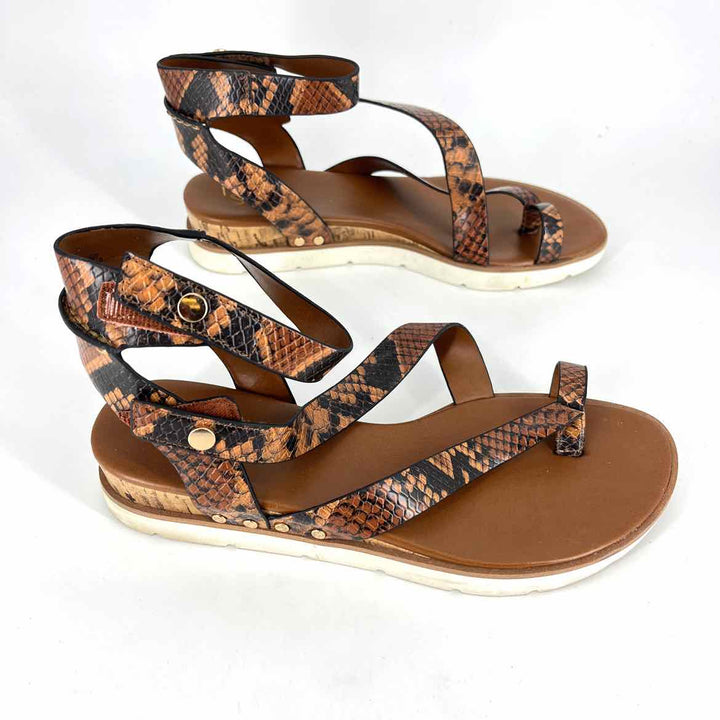 Shoe Size 8.5 FRANCO SARTO Multi-Color Faux Leather Sandals