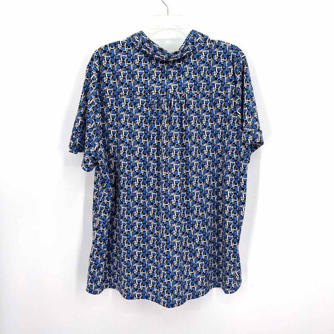 Size 2X Blue Print Shirt