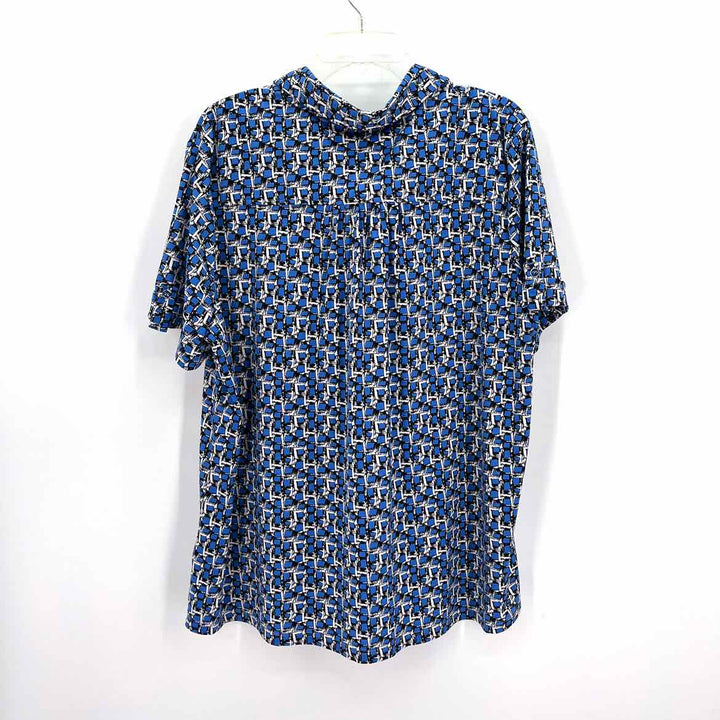 Size 2X Blue Print Shirt