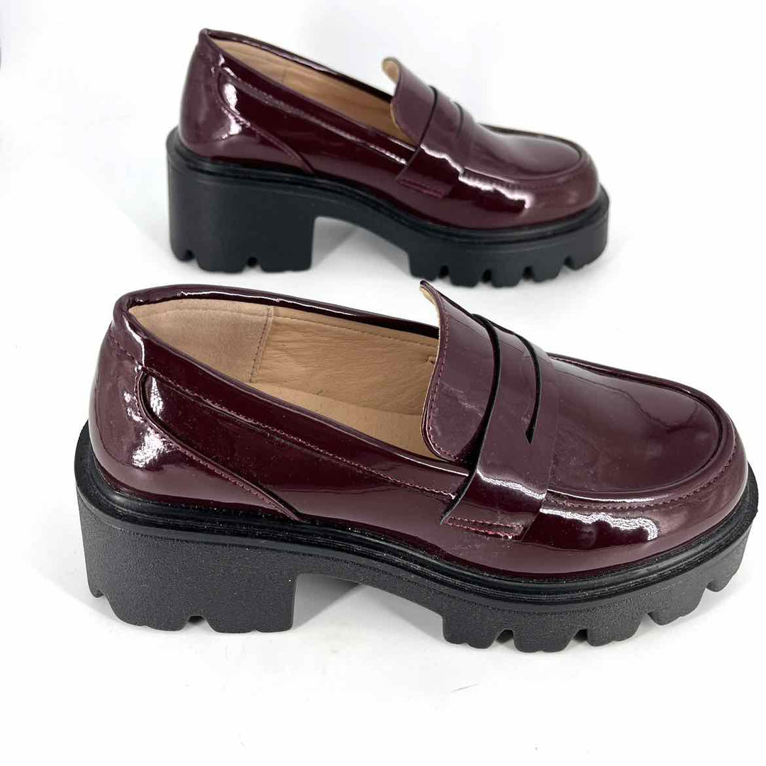 Shoe Size 7.5 Burgundy PATENT Loafers