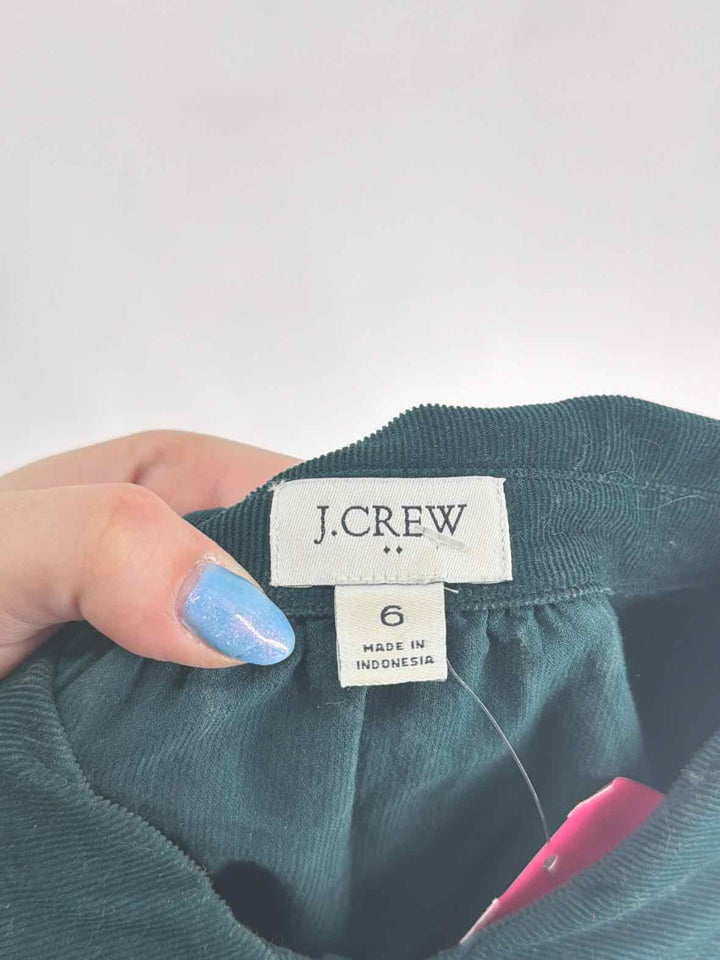 Size 6 J Crew Green Corduroy Dress