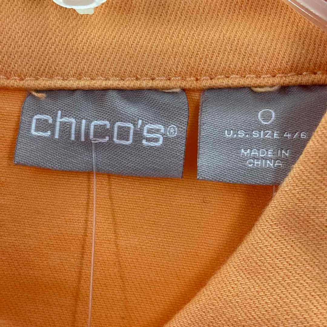 Size S Chico's Orange Denim Jacket
