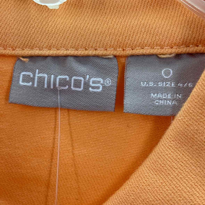 Size S Chico's Orange Denim Jacket