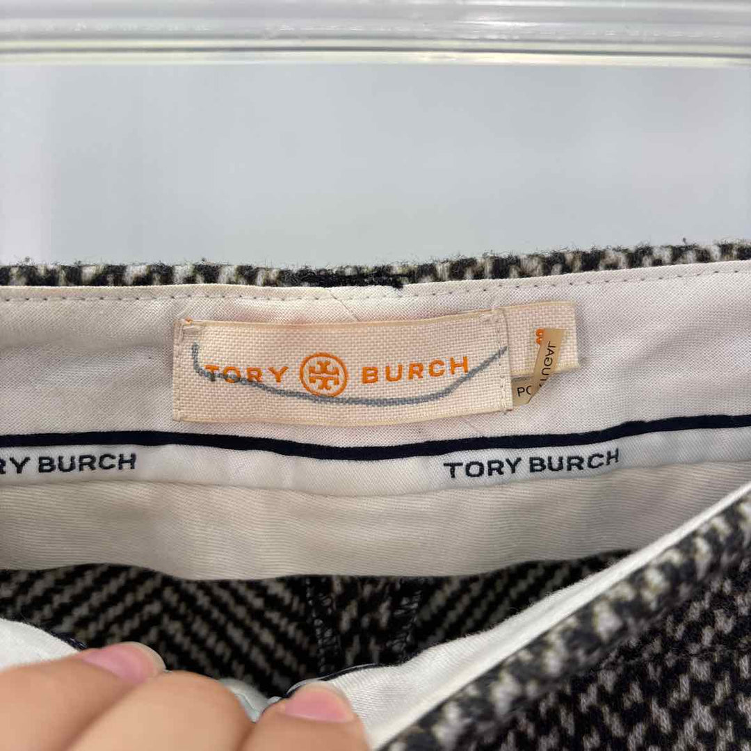 Size 8 Tory Burch Olive Tweed Polyester Pants