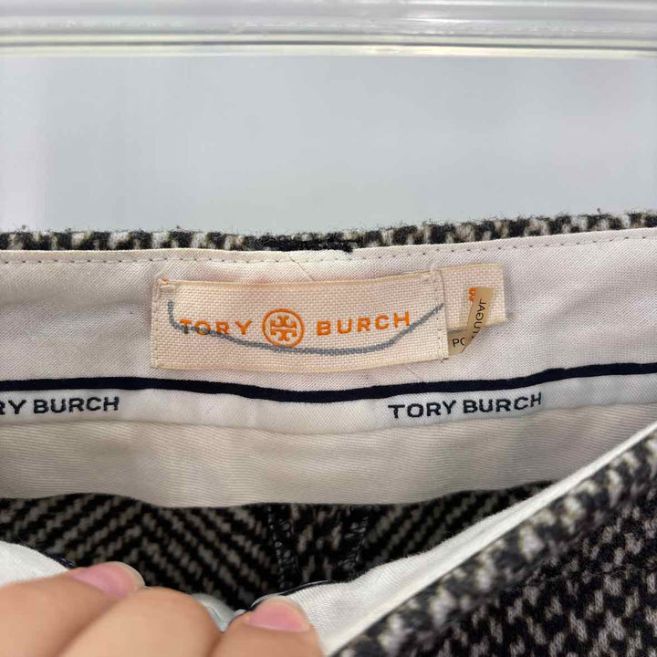 Size 8 Tory Burch Olive Tweed Polyester Pants