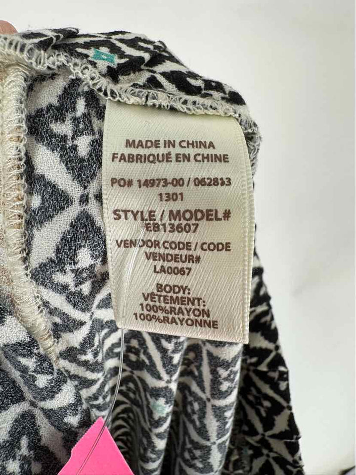 Size S ELLA MOSS Black Print Pants