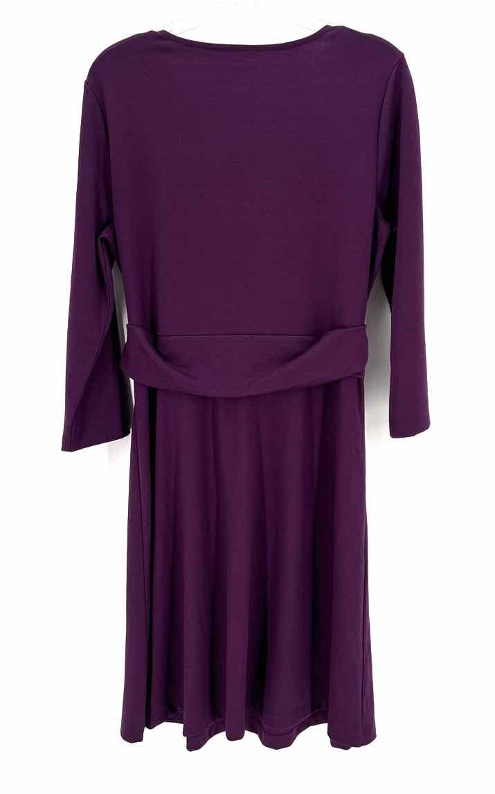 Size L LAND END Purple Cotton Dress
