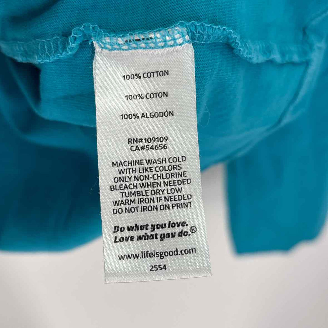 Size XL LIFE IS GOOD Turquoise Shirt