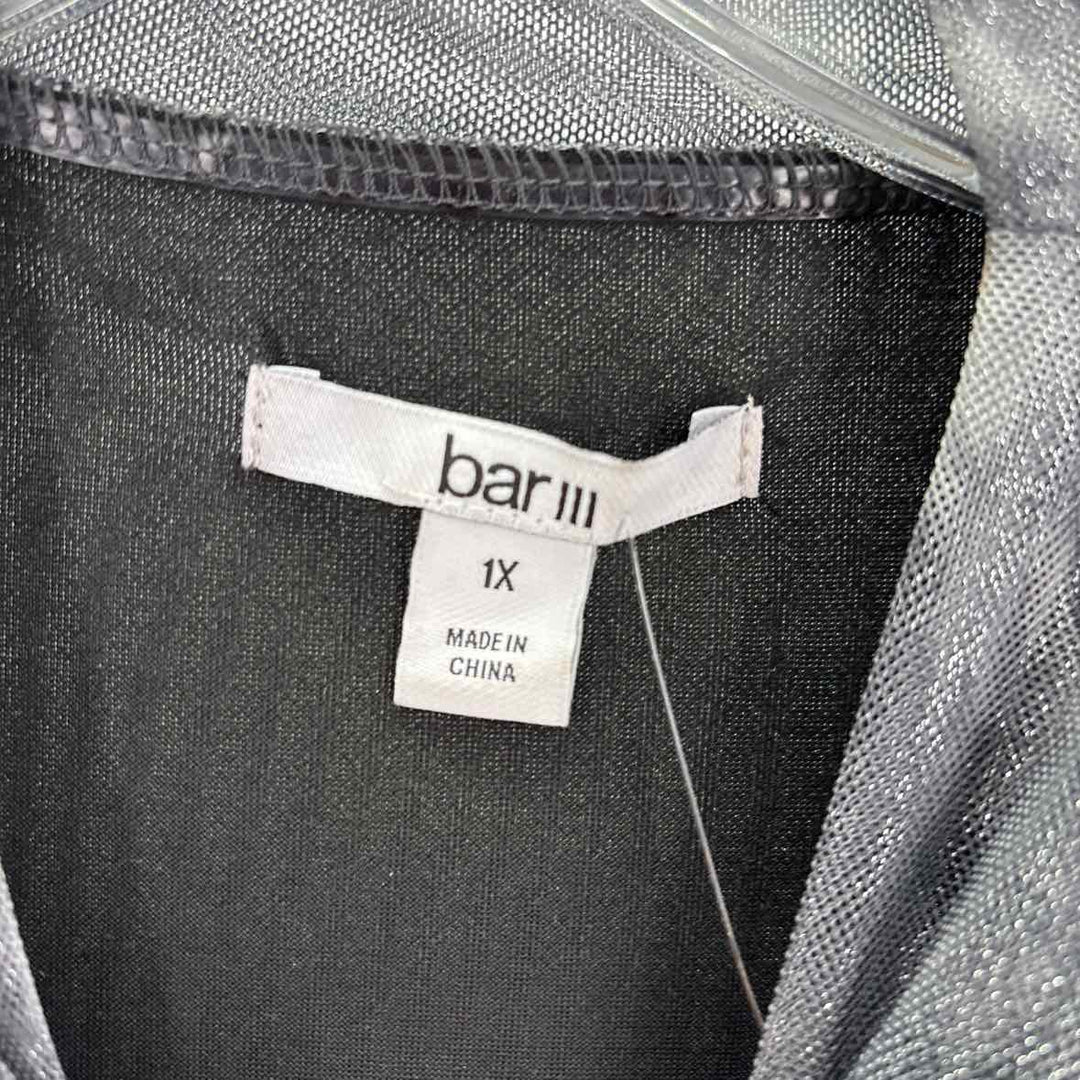 Size 1X BAR 111 Charcoal Mesh Skirt