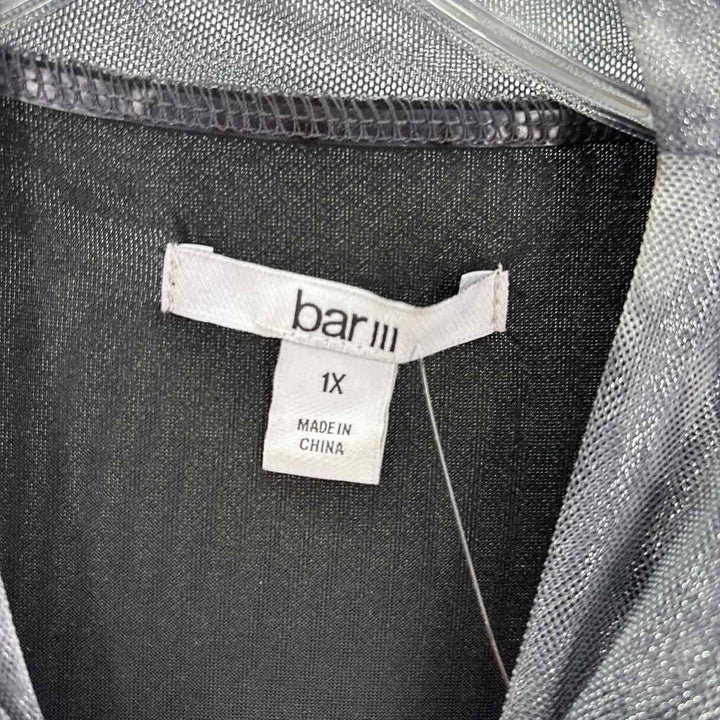 Size 1X BAR 111 Charcoal Mesh Skirt
