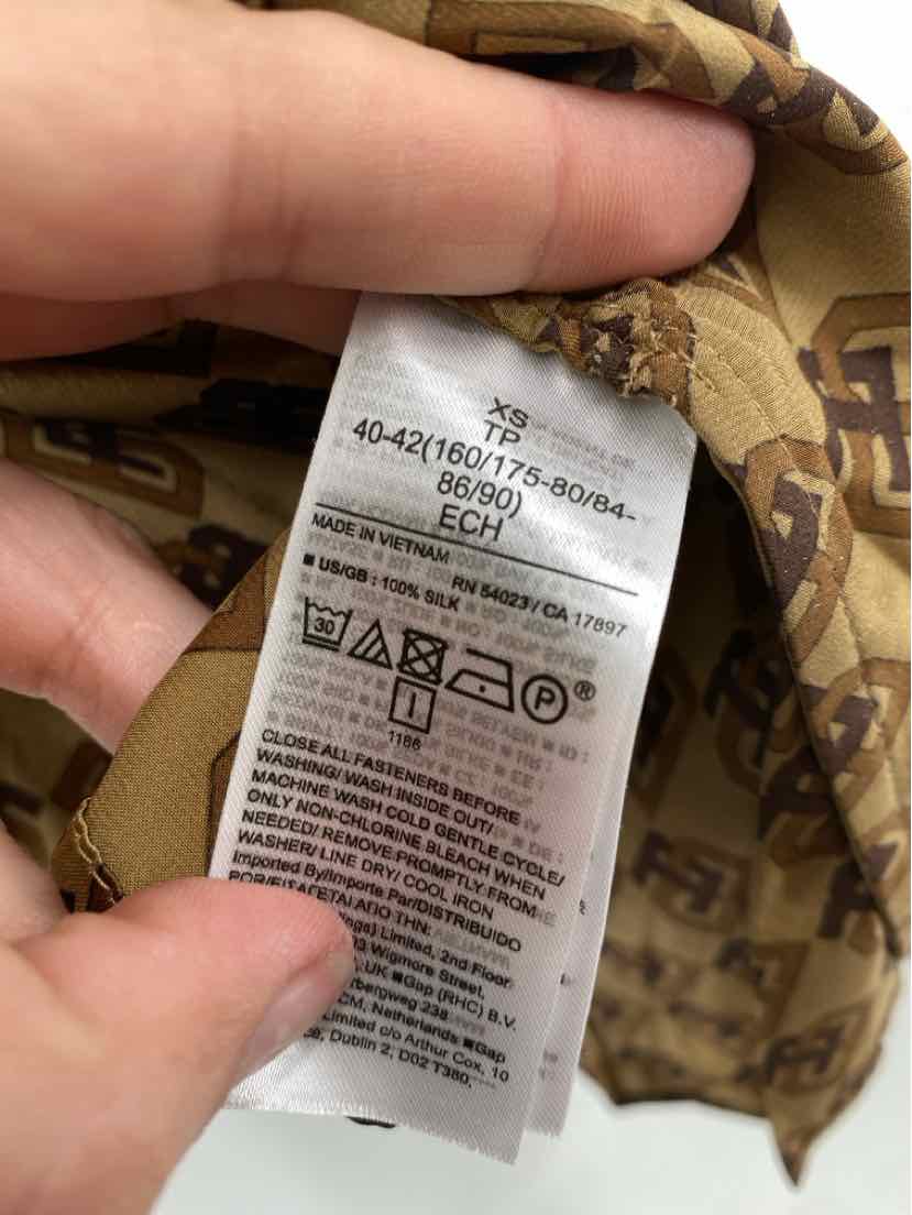 Size XS Banana Republic Beige Sateen Shirt