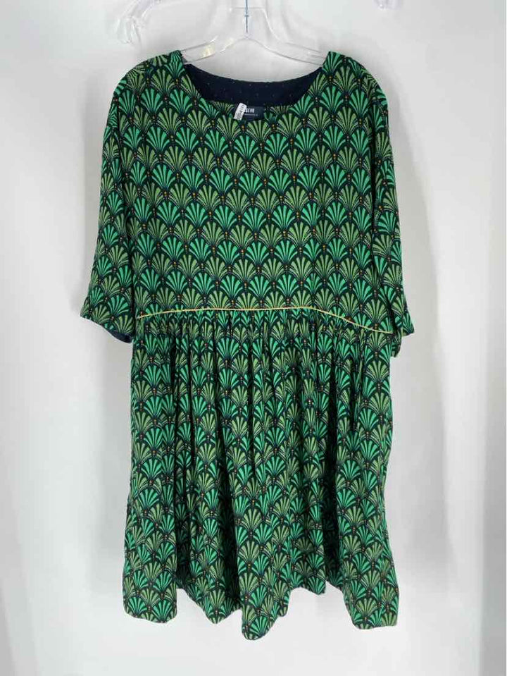Size S MAEVE Green Print Dress
