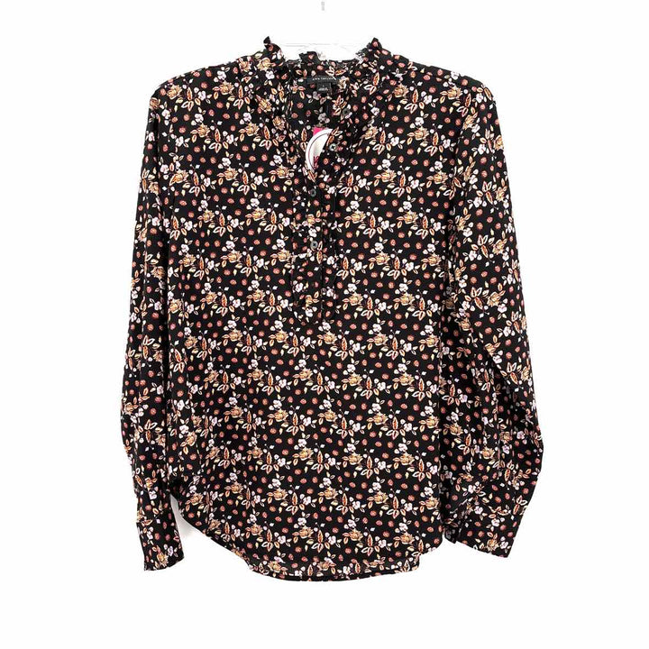 Size S Ann Taylor Black Print Shirt