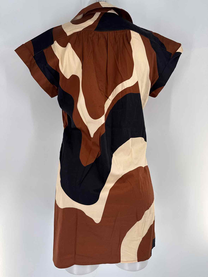 Size XXS CROSBY Brown Print Dress