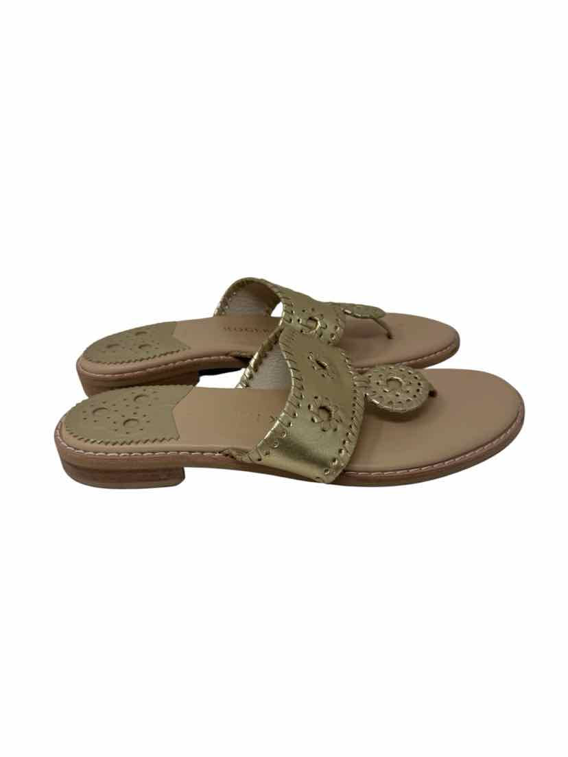 Shoe Size 9.5 JACK Gold Leather Sandals