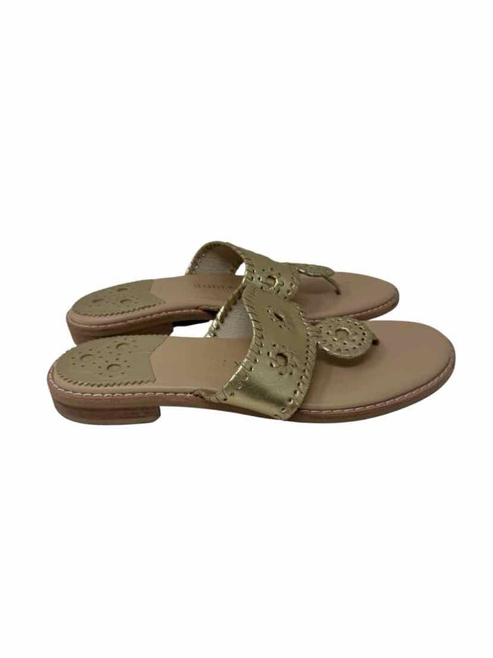 Shoe Size 9.5 JACK Gold Leather Sandals