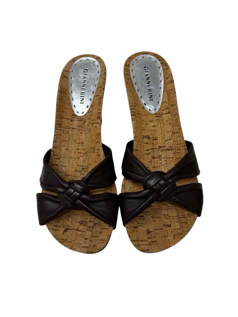 Shoe Size 8.5 Gianni Bini Brown Leather Sandals