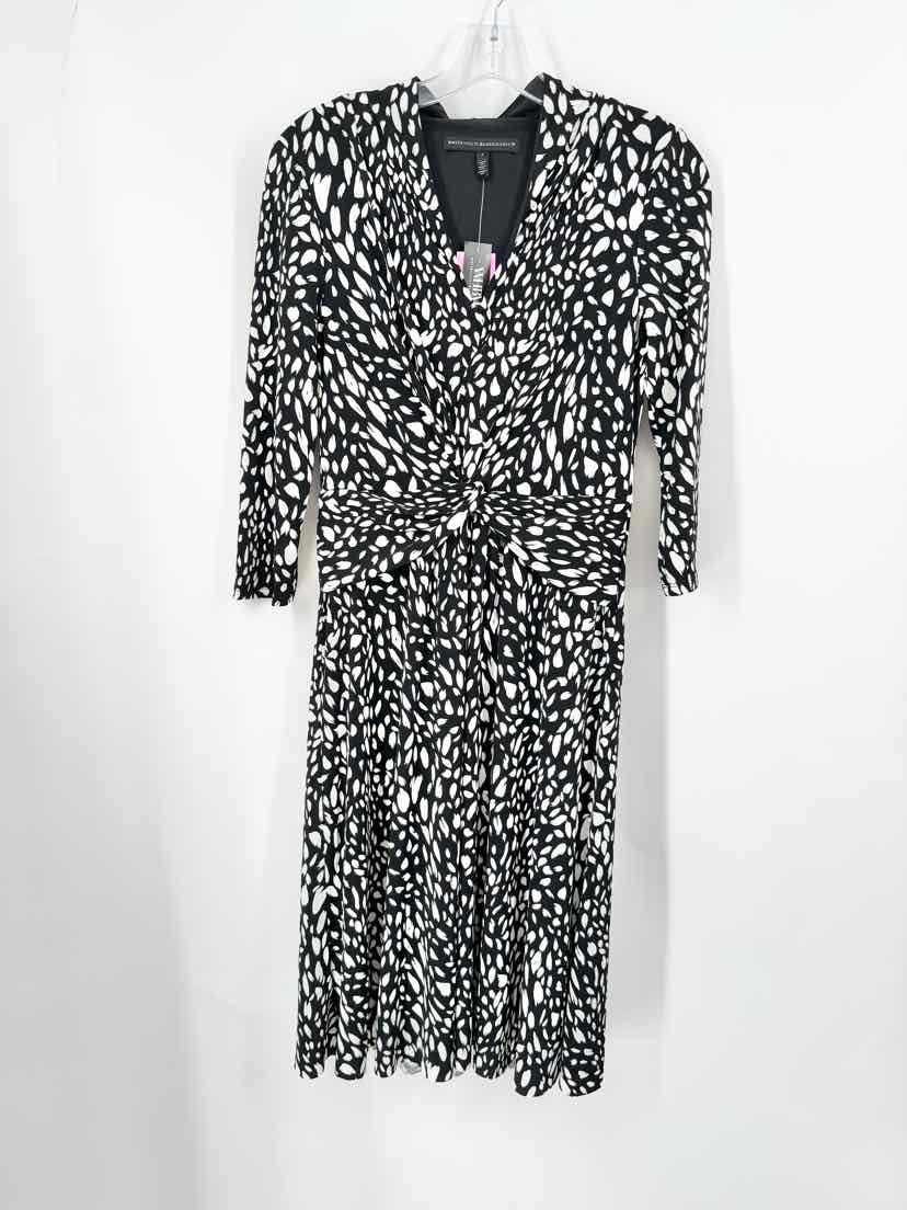 Size 4 White House Black Market Black/White Dress