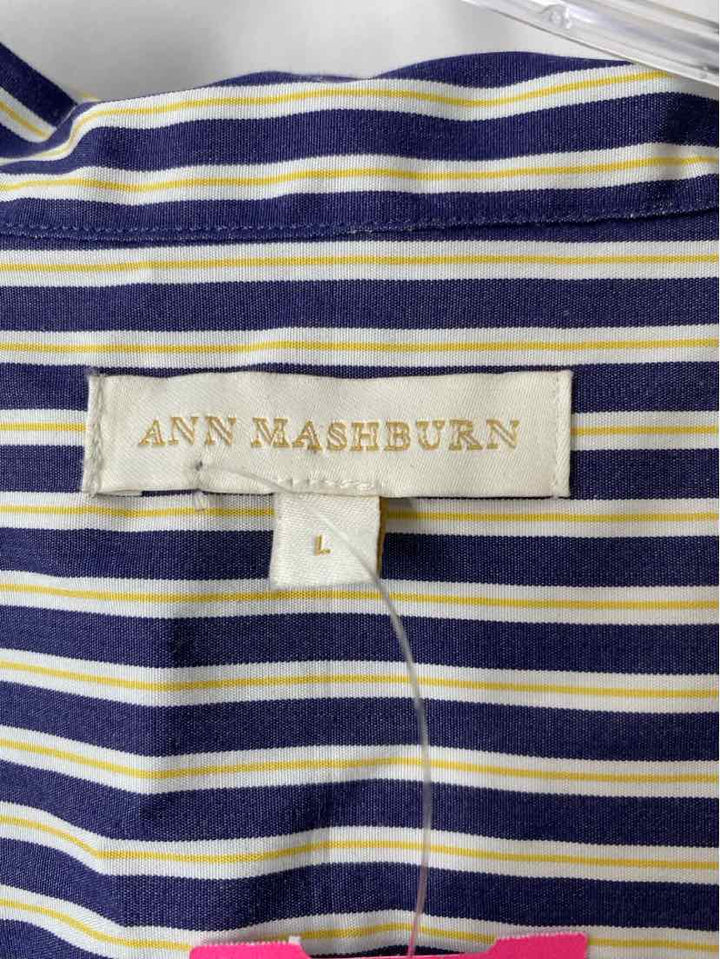 Size L ANN MASHBURN Navy Dress