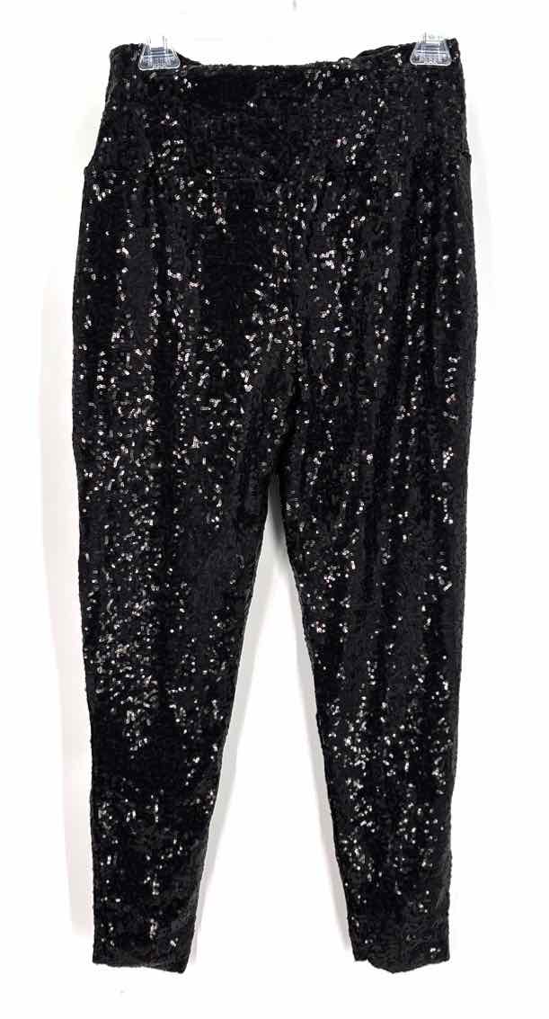 Size M Black Sequined Leggings