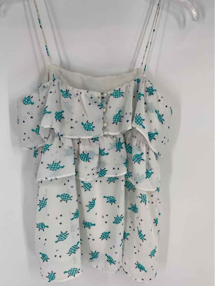 Size XS JULIE BROWN White Print Shirt